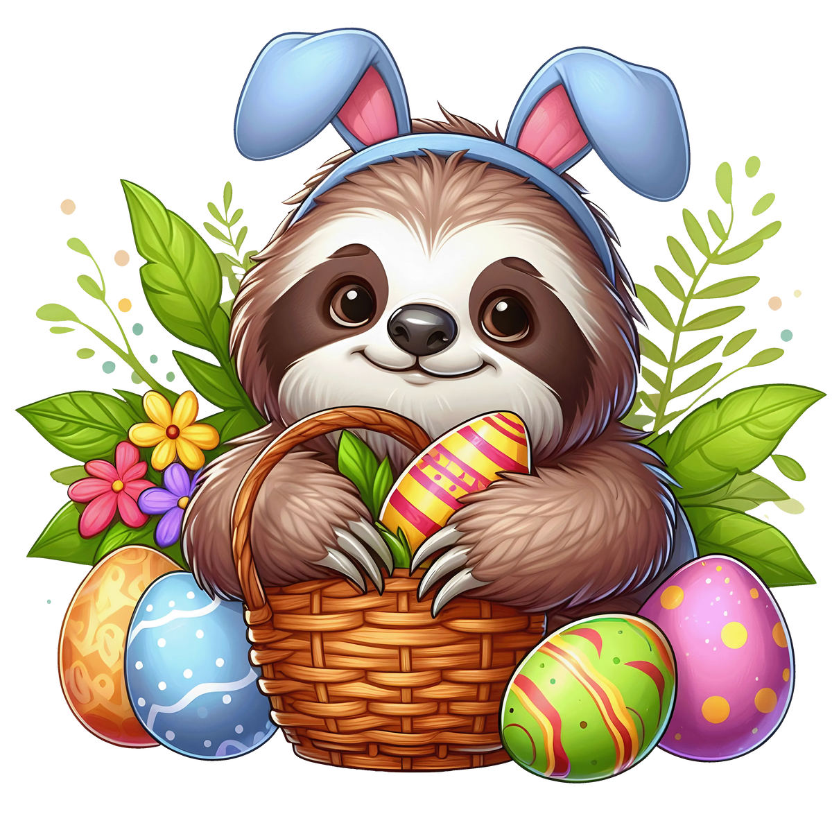 Sloths  Easter 94  Easter Day  Holiday Ready To Press Dtf Transfers dtfintexas