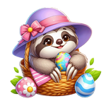 Sloths  Easter 96  Easter Day  Holiday Ready To Press Dtf Transfers dtfintexas