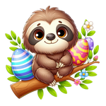 Sloths  Easter 99 Easter Day  Holiday Ready To Press Dtf Transfers dtfintexas