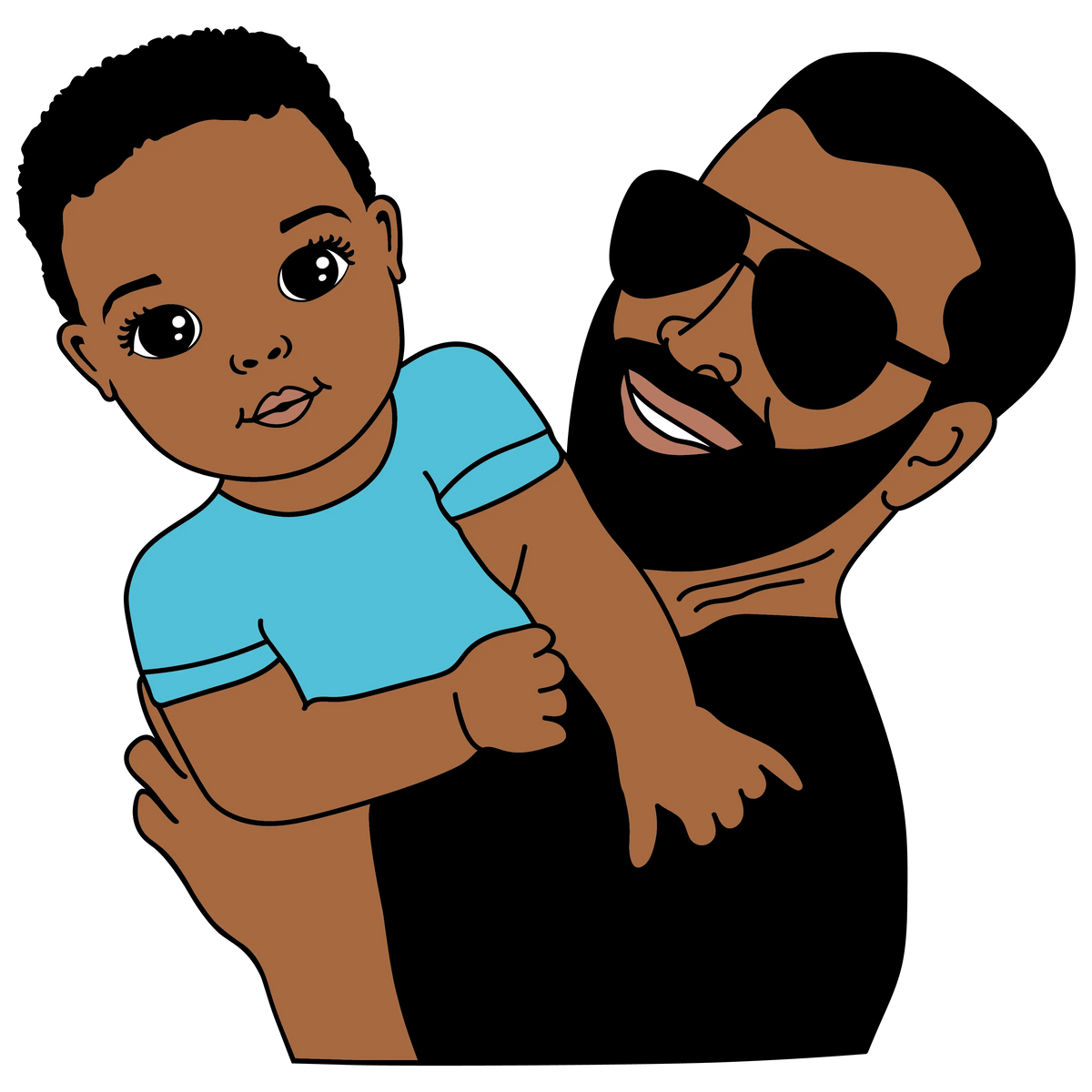 Father and Baby Father's Day Holiday Ready To Press Dtf Transfers dtfintexas