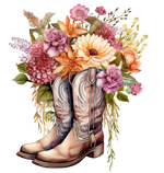 Floral Cowgirl Boots (1)    Mother's Day Holiday Ready To Press Dtf Transfers dtfintexas