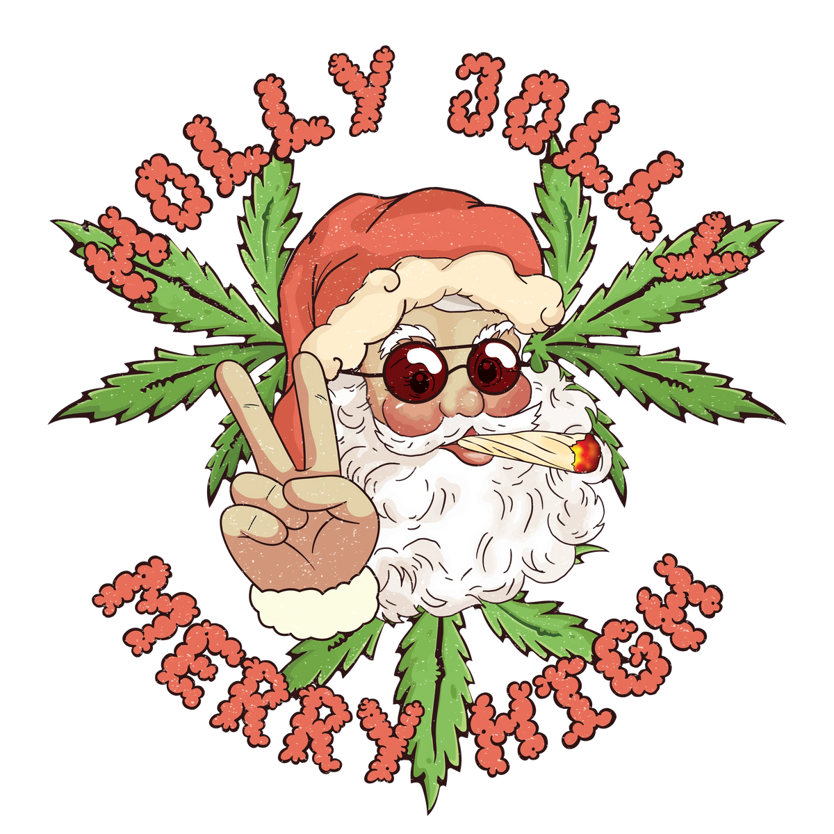 Holly Jolly Merry Hıgh Holidays  Ready To Press Dtf Transfers dtfintexas