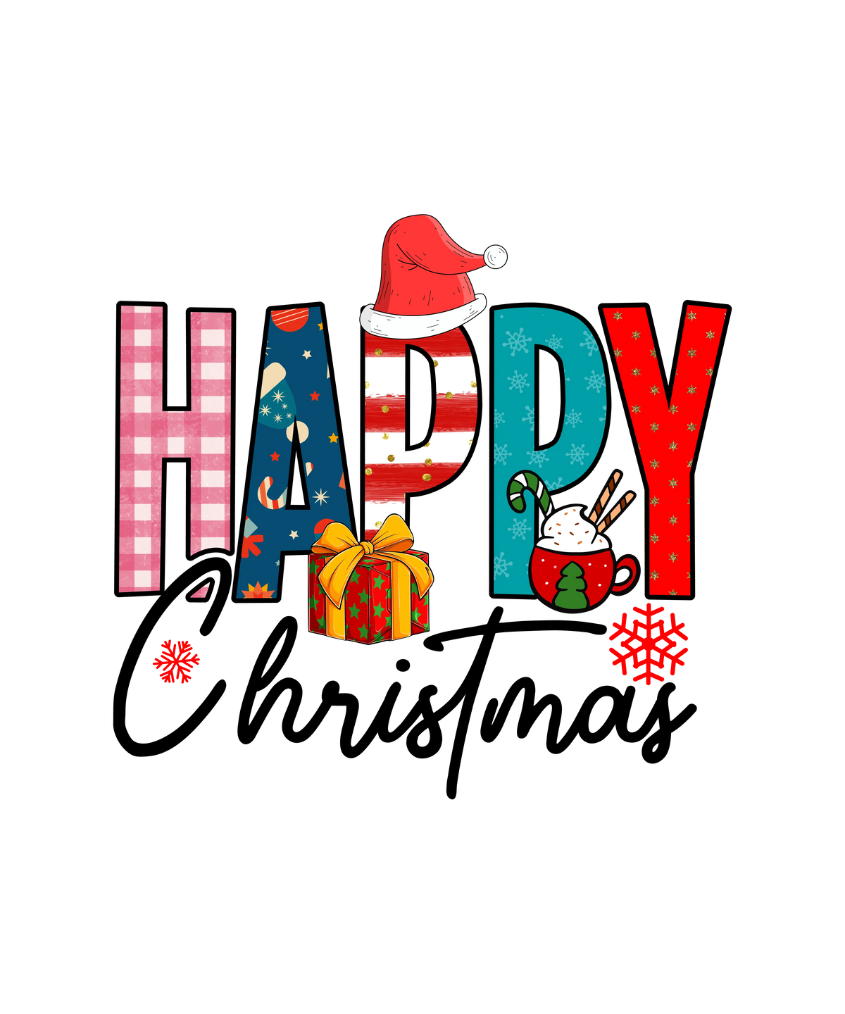Happy Christmas New Year's Eve  Holiday Ready To Press Dtf Transfers dtfintexas