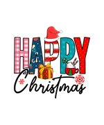 Happy Christmas 01 (3) New  Year's Eve  Holiday Ready To Press Dtf Transfers dtfintexas