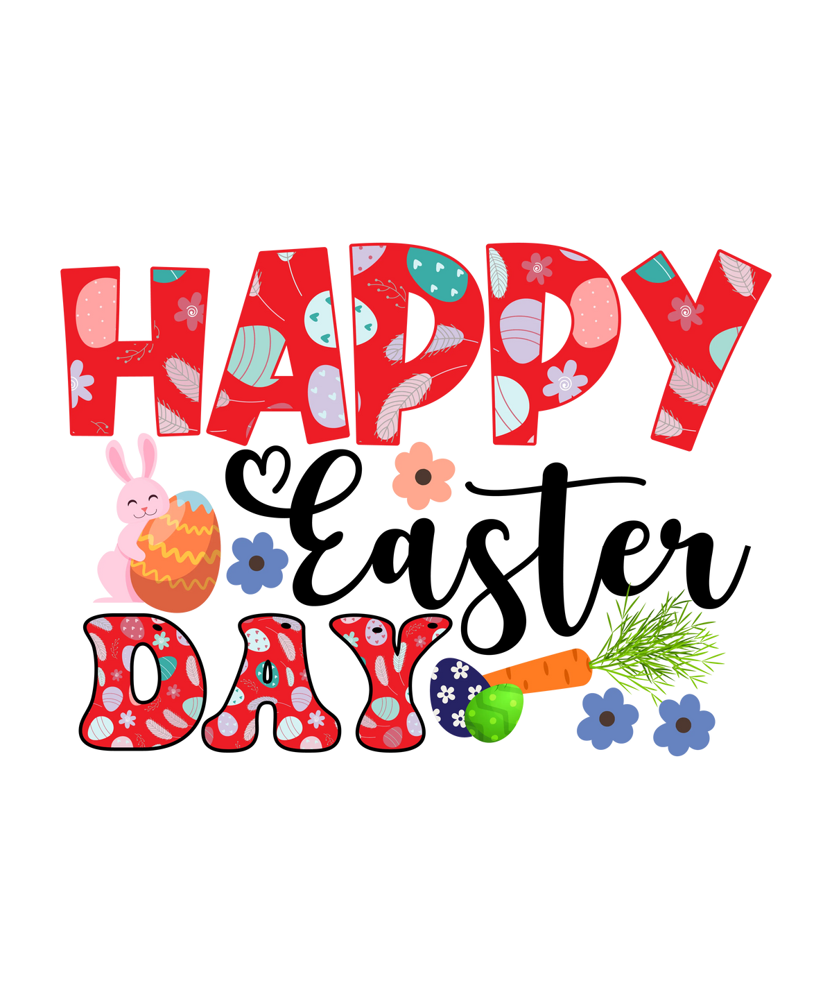 Happy Easter Day Easter Holiday Ready To Press Dtf Transfers dtfintexas