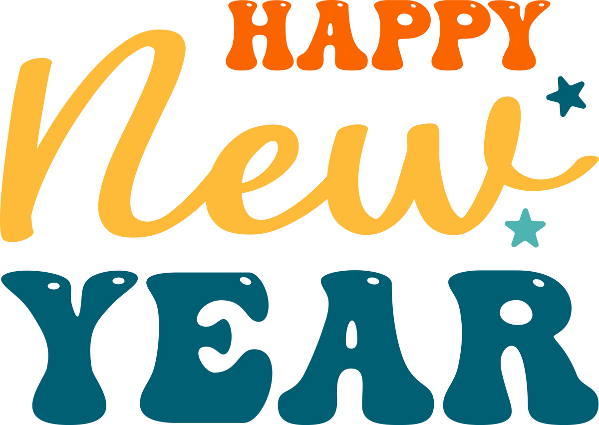 Happy New Year New Year's Eve  Holiday Ready To Press Dtf Transfers dtfintexas