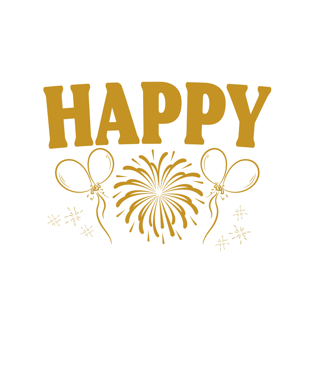 Happy New Year  New Year's Eve  Holiday Ready To Press Dtf Transfers dtfintexas