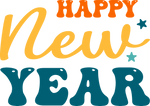 Happy New Year (2)  New Year's Eve  Holiday Ready To Press Dtf Transfers dtfintexas