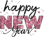 Happy New Year Sequin Pink New Year's Eve  Holiday Ready To Press Dtf Transfers dtfintexas