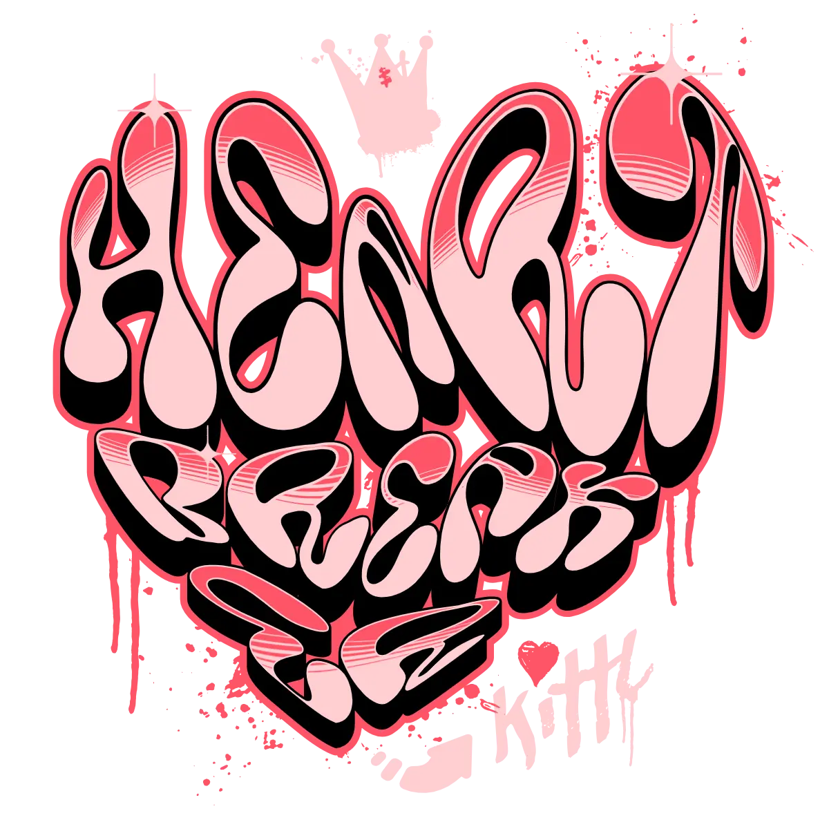 Heartbreaker Graffiti  Valentine' s Day  Holiday Ready To Press Dtf Transfers dtfintexas