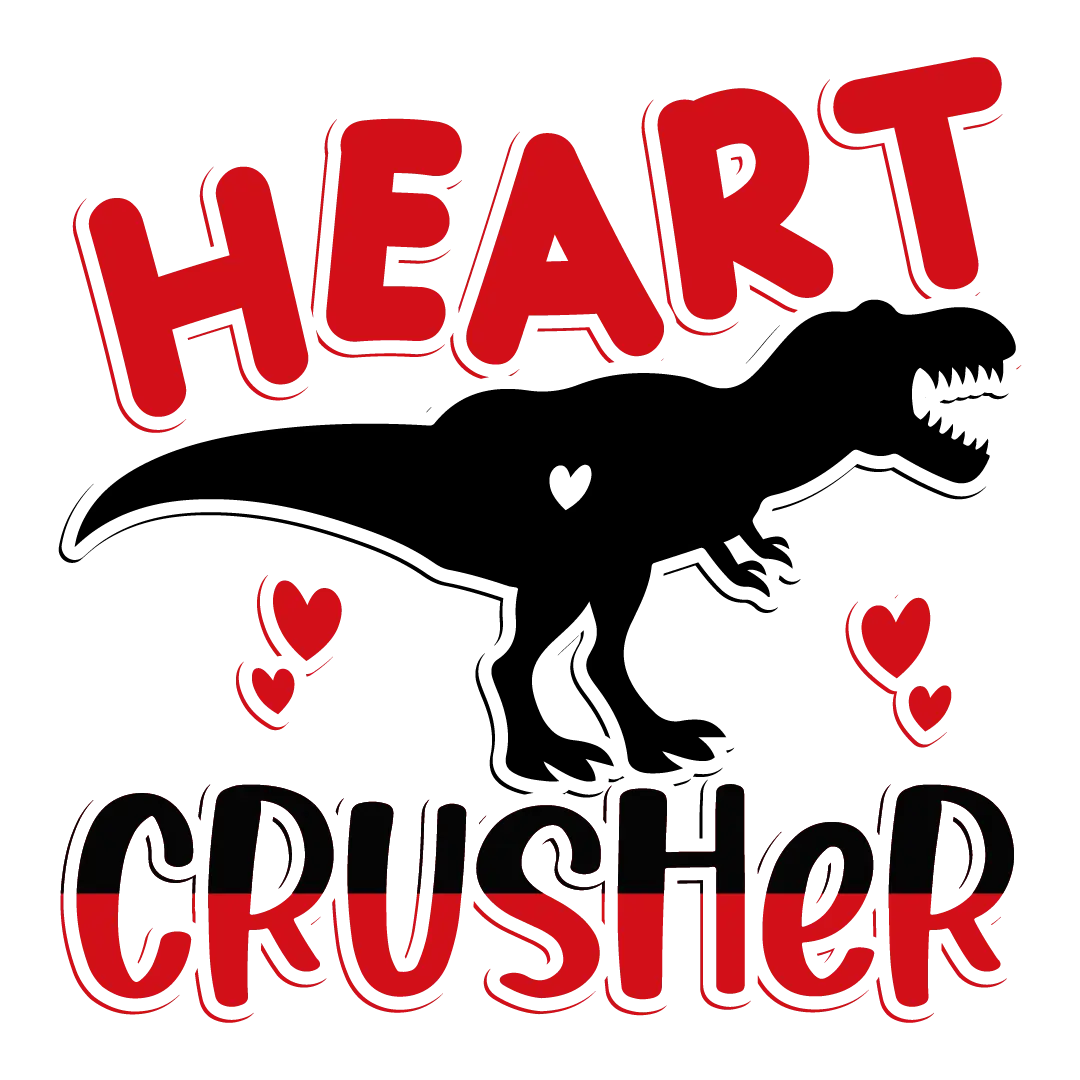 Heart crusher-01 Valentine' s Day  Holiday Ready To Press Dtf Transfers dtfintexas