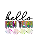 Hello New Year   New  Year's Eve  Holiday Ready To Press Dtf Transfers dtfintexas
