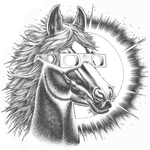 Horse Total Solar Eclipse Glasses black GR    Horses  Animals  Ready To Press  Dtf Transfers dtfintexas