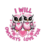 I Will Owlways Love You  Valentine' s Day  Holiday Ready To Press Dtf Transfers dtfintexas