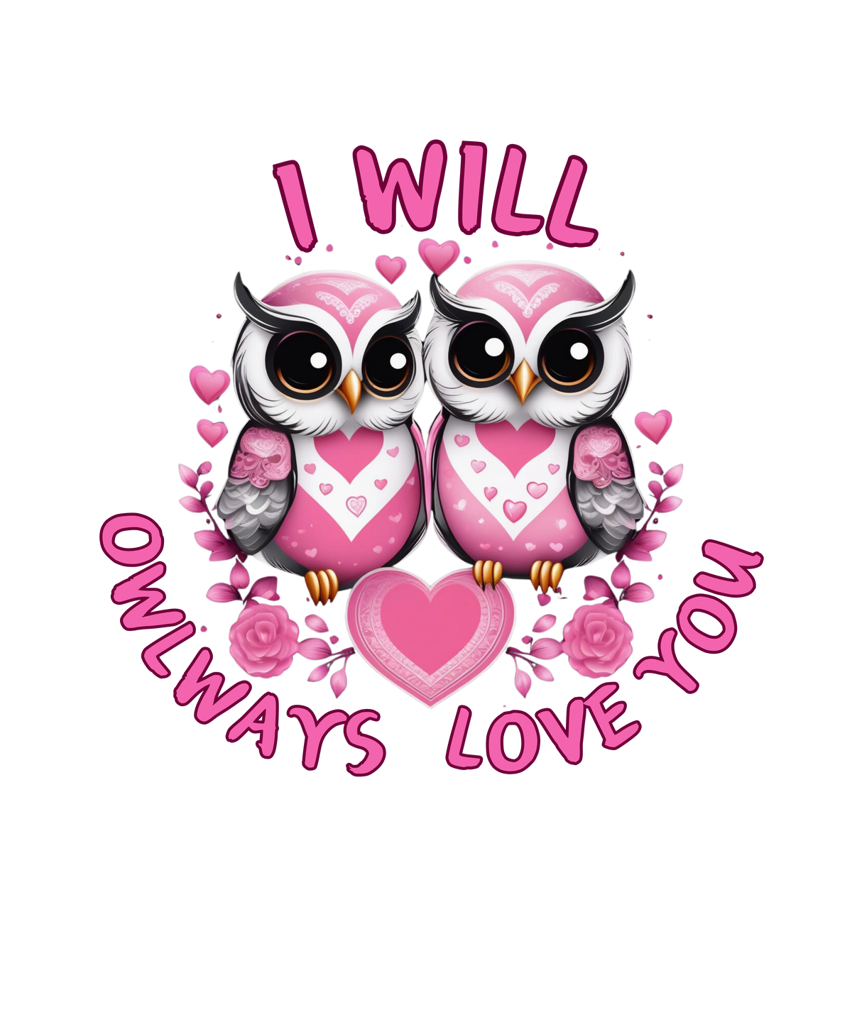 I Will Owlways Love You  Valentine' s Day  Holiday Ready To Press Dtf Transfers dtfintexas