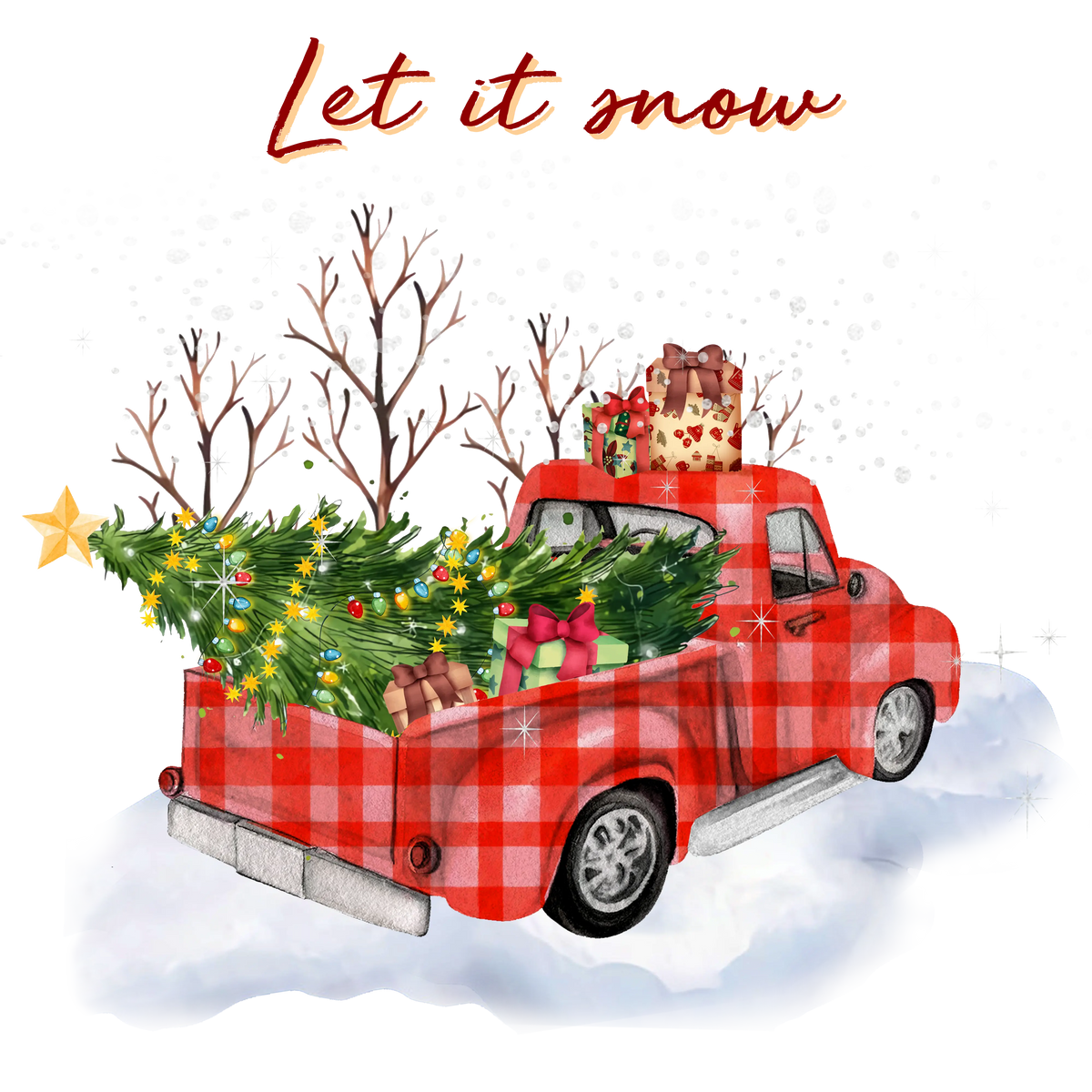 It Snow Truck Christmas Christmas Holidays  Ready To Press Dtf Transfers dtfintexas