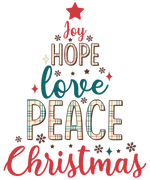 Joy Hope Love Christmas Plaid Saying Christmas Holidays  Ready To Press Dtf Transfers dtfintexas