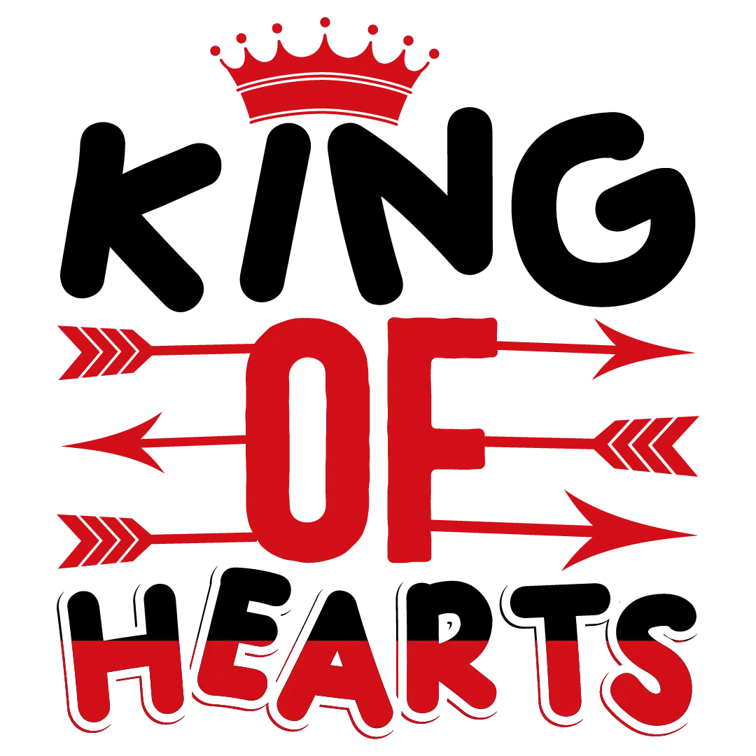King of hearts Valentine' s Day  Holiday Ready To Press Dtf Transfers dtfintexas