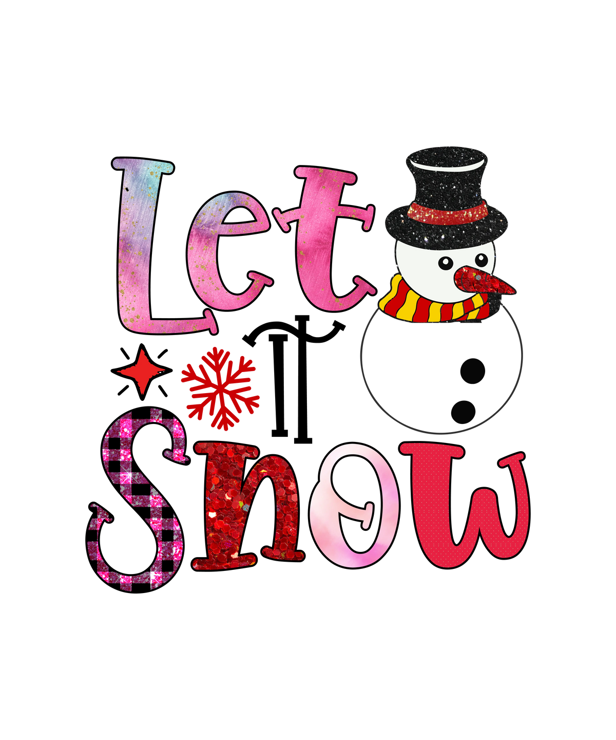 Let It Snow  Christmas Holidays  Ready To Press Dtf Transfers dtfintexas