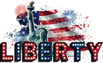 Lıberty Flag PATRIOTIC  HOLIDAYS READY TO PRESS dtfintexas
