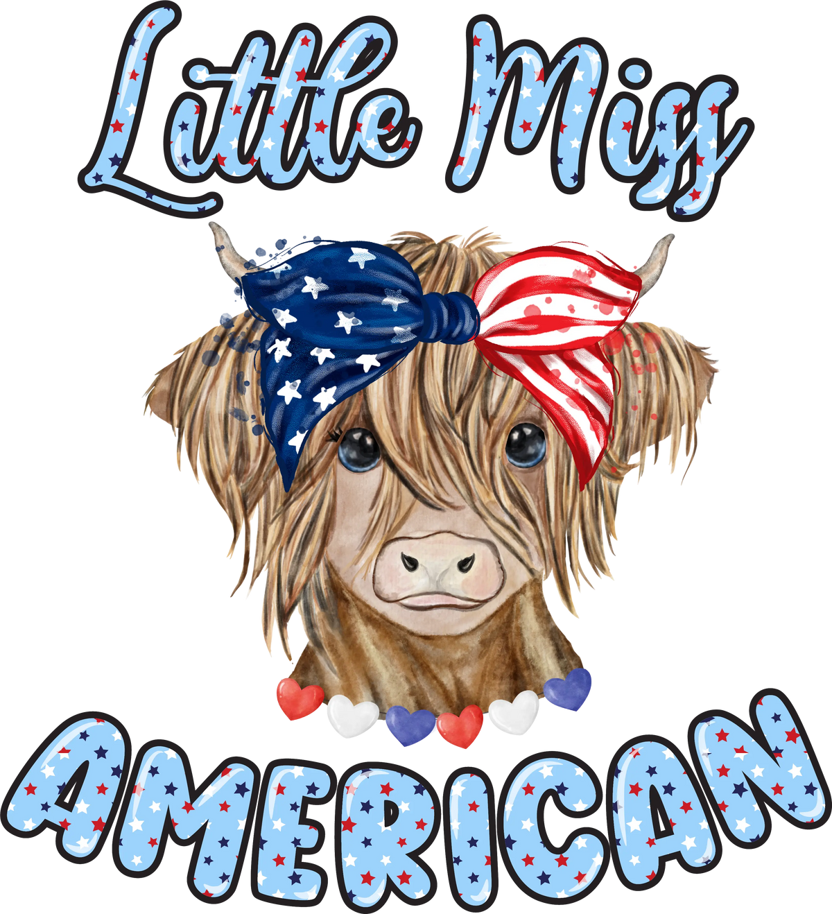 Lıttle Mıss Amerıcan PATRIOTIC  HOLIDAYS READY TO PRESS dtfintexas