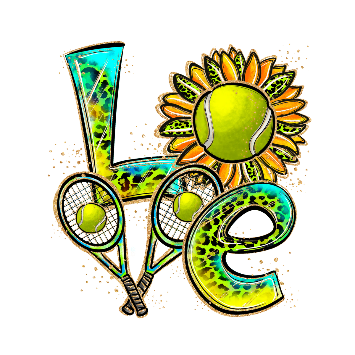 Love Tennis  Tennis Sports Ready To Press Dtf Transfers dtfintexas