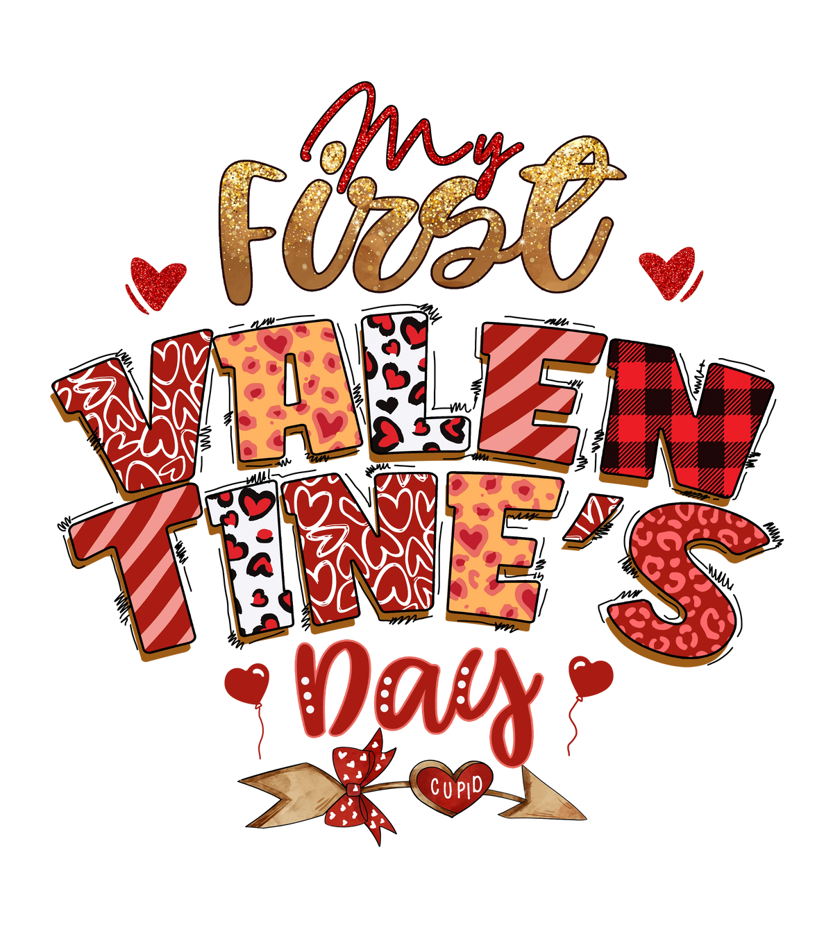 Love Valentinas day (13)   Valentine' s Day  Holiday Ready To Press Dtf Transfers dtfintexas