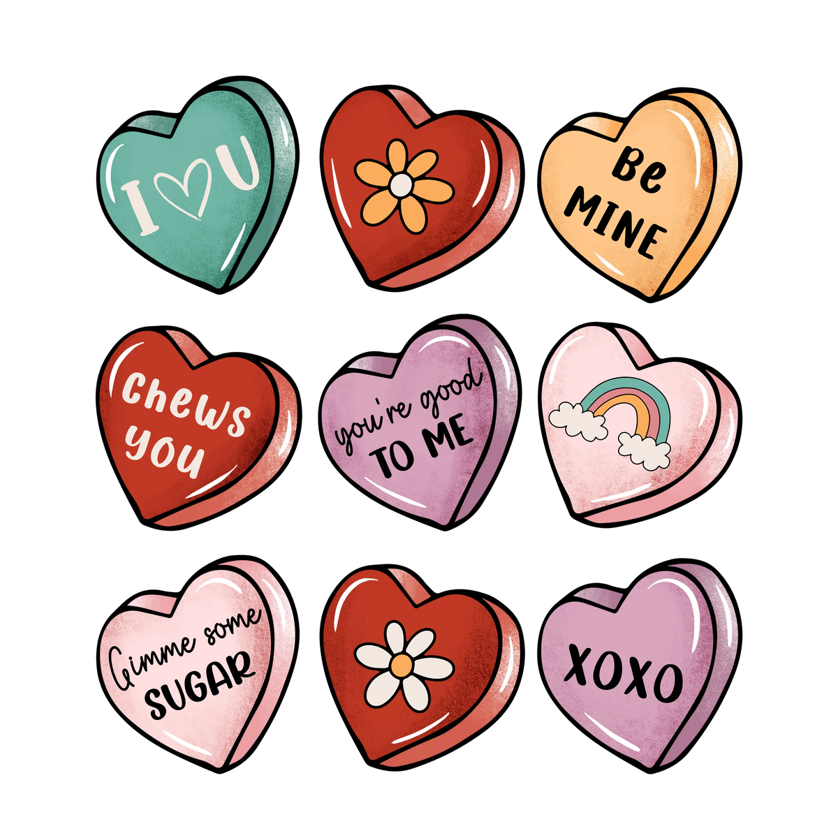 Love Valentinas day (7)   Valentine' s Day  Holiday Ready To Press Dtf Transfers dtfintexas