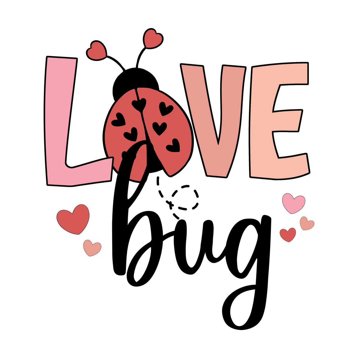 Love bug Valentine' s Day  Holiday Ready To Press Dtf Transfers dtfintexas