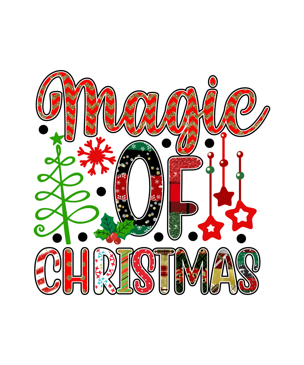 Magic Of Christmas  Christmas Holidays  Ready To Press Dtf Transfers dtfintexas