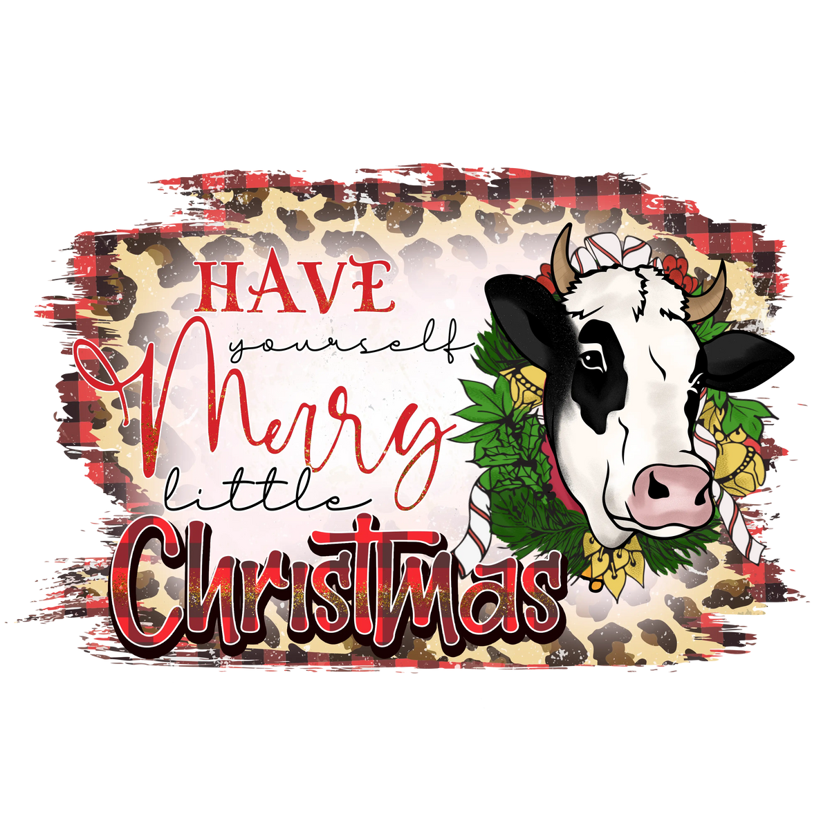 Merry Christmas Farm Animal (19) Farm Animals  Animals  Ready To Press  Dtf Transfers dtfintexas