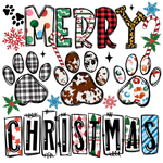MerryDogMasDoodL1 CHRISTMAS HOLIDAYS  Ready To Press Dtf Transfers dtfintexas