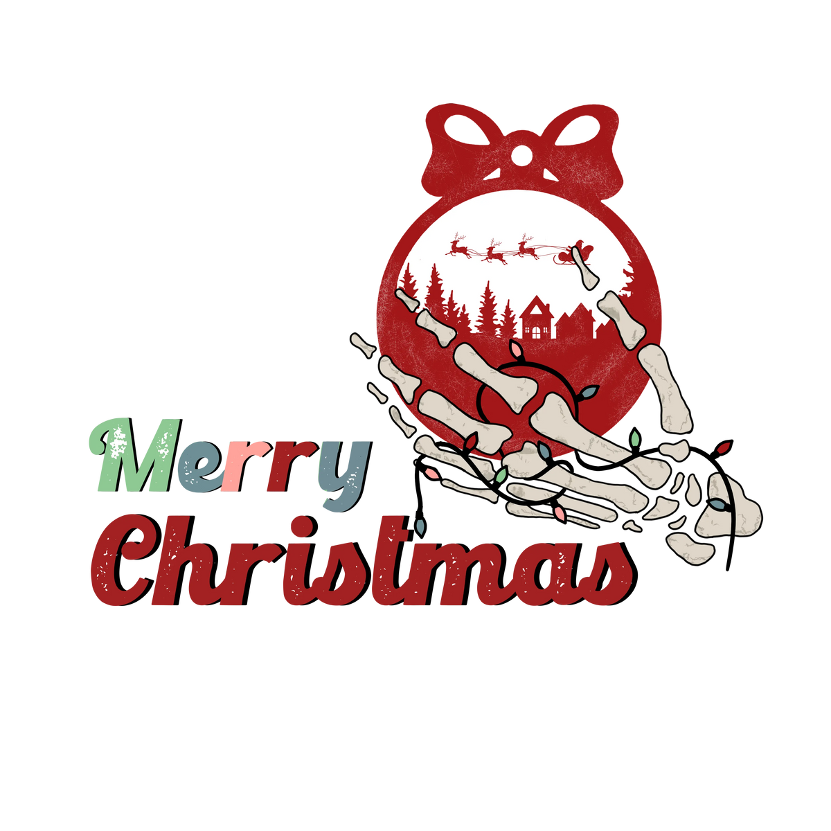 Merry_christmas skeleton (1) Christmas  Ready To Press Dtf Transfers dtfintexas