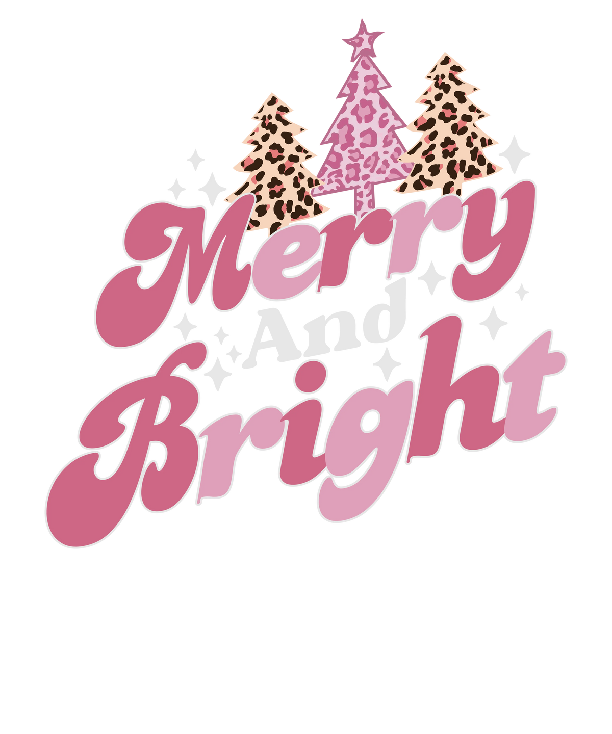 Merry and Brıght cute Chrıstmas Pınk Vıntage Retro Womens  Chrıstmas  holıdays  Ready To Press dtfintexas
