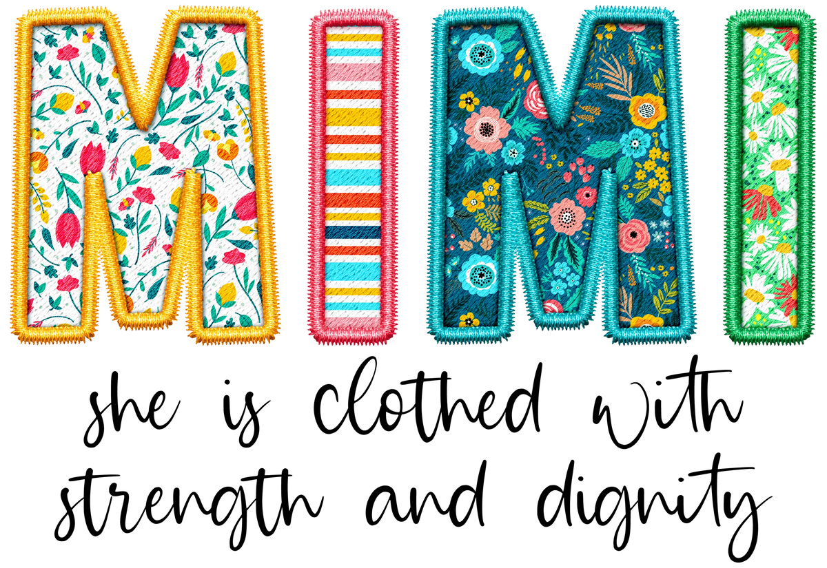 Mimi She is Clothed Mother's Day Holiday Ready To Press Dtf Transfers dtfintexas