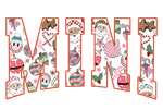 MiniXmasVar  New  Year's Eve  Holiday Ready To Press Dtf Transfers dtfintexas