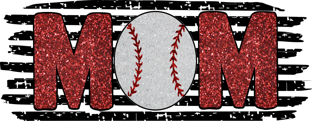 Mom Glitter Baseball  Mother's Day Holiday Ready To Press Dtf Transfers dtfintexas