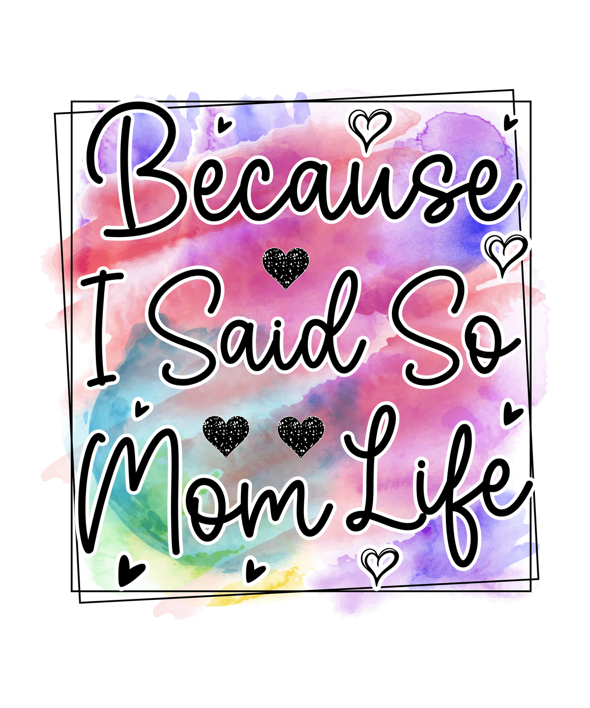 Because I Said So MOM  Life  (220)   Mother's Day Holiday Ready To Press Dtf Transfers dtfintexas