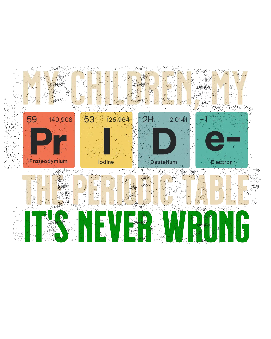 Periodic Table Father's Day Holidays Ready To Press Dtf Transfers dtfintexas