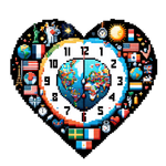 NewYearPixelHeart  New  Year's Eve  Holiday Ready To Press Dtf Transfers dtfintexas