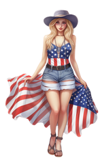 Patriotic Girls (1) Patrıotıc Holıdays Ready To Press Dtf Transfers dtfintexas