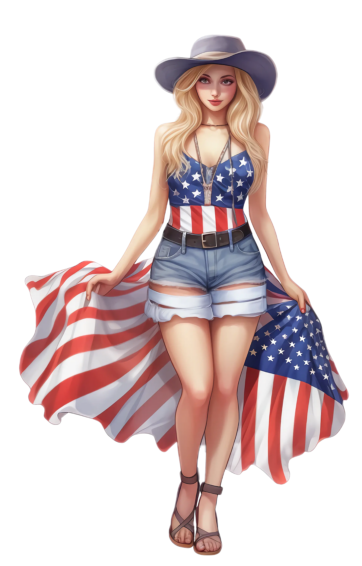 Patriotic Girls (1) Patrıotıc Holıdays Ready To Press Dtf Transfers dtfintexas
