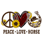 Peace Love Horse   Horses  Animals  Ready To Press  Dtf Transfers dtfintexas