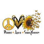 Peace love Sunflower Valentine' s Day  Holiday Ready To Press Dtf Transfers dtfintexas