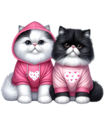 Pink Cats Hoodie 13 Cats Animals Ready To Press  Dtf Transfers dtfintexas