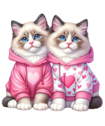 Pink Cats Hoodie 15 Cats Animals Ready To Press  Dtf Transfers dtfintexas