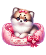 Pomeranian Valentine' s Day  Holiday Ready To Press Dtf Transfers dtfintexas