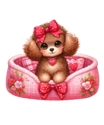 Poodle Valentine' s Day  Holiday Ready To Press Dtf Transfers dtfintexas