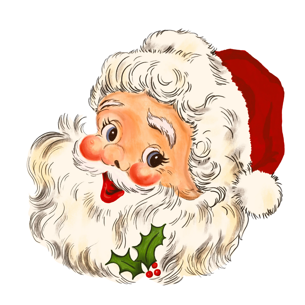 Santa1 Christmas Holiday  Ready To Press Dtf Transfers dtfintexas