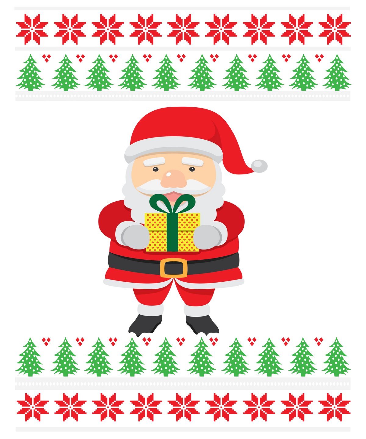 Santa's Christmas Gift   Christmas Holiday  Ready To Press Dtf Transfers dtfintexas